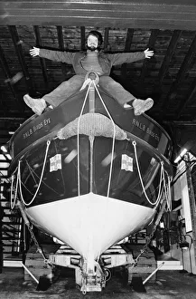 Craft Prints: New Quay mechanic Mervyn Thomas on board the RNLB Birds Eye