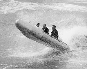 Inflatable Prints: A new rescue craft was tested today at Littlehampton for use as auxiliary