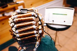 The new Revlon hair analyser is use at Barry Dees salon in October 1995