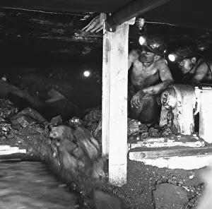New robotic coal cutter seen here at work in the Bolsover Colliery Company Clipstone