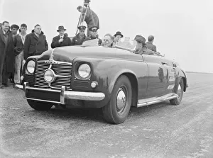 New Rover gas turbine car tested at Silverstone By C Wilkes with T R Bell as passenger