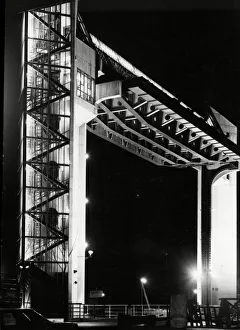 A new shape in the night sky of the Old Town. Hulls tidal surge barrier floodlit