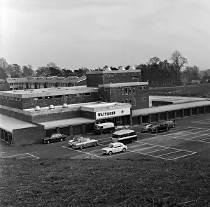New shopping centre, near Prospect Park, Reading. 14th February 1967