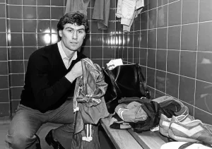 New signing Dave Thomas gets his training gear organised on this first day at Ayresome