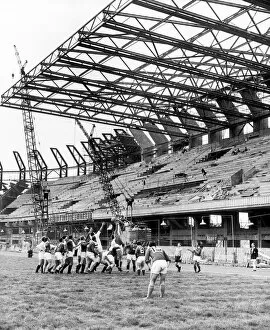 Images Dated 18th October 2012: The new stand under construction at Cardiff Arms Park 7th September 1969