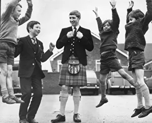 Jumping Prints: A new twist to the Highland fling? Ken Buchanan is wearing the tartan