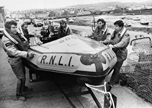 Crew Prints: A new type of inshore lifeboat which will be able to operate at night is undergoing