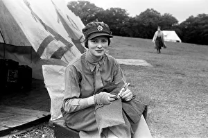 One Young Woman Only Prints: A new W. A. T. S. recruit at the Cowshot Manor Camp Brookwood