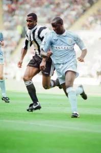 Newcastle 3-0 Coventry, premier league match at St James Park, Saturday 19th August 1995