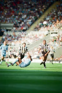 Newcastle 3-0 Coventry, premier league match at St James Park, Saturday 19th August 1995