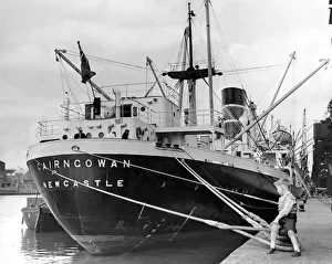 Back in Newcastle aftrer her maiden trip to Canada is the steamer Cairngowan (9