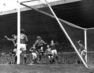 Newcastle centre half Pat Howard (centre) joins strikers Malcolm Macdonald