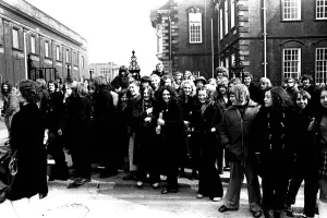 Newcastle City Hall was besieged by thousands of pop-crazy youngsters all clammouring for