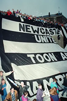 Newcastle United celebrations as they win the League Division 1