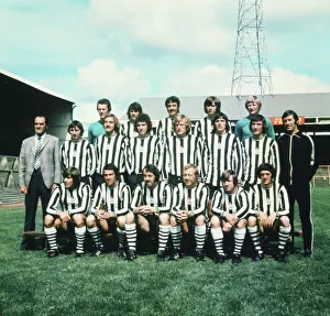 Newcastle United F. C. Team photo July 1973 Back Row Left to Right R Burleigh