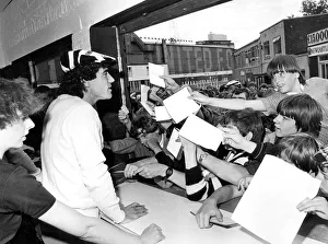 Autographs Prints: Newcastle United footballer Kevin Keegan is greeted by jubilant Newcastle fans as he