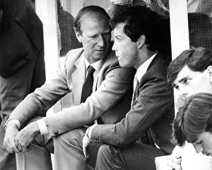 00245 Prints: Newcastle United manager Jack Charlton talking with Willie Maddren in August 1984