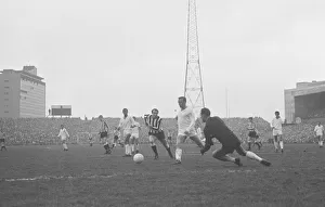Goal Keeper Prints: Newcastle United v Ujpest Dosza Ist Leg Fairs Cup Final The Ujpest Dosza