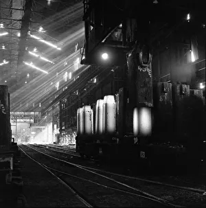 Light Prints: Newly cast steel ingots loaded on to a railway wagon at the Stocksbridge Steelworks 21st