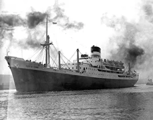 00094 Prints: The newly completed liner City of York now on her maiden voyage to South Africa in 1953
