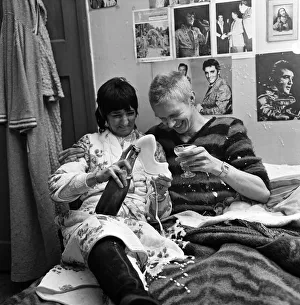 Newlywed punk rockers Helga (aged 45) and Adrian (17) Marsden at home in Ward Green