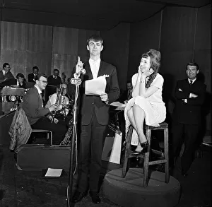 1961 Prints: Newlyweds Roy and Ann Hudd cut short their honeymoon for Roy to do a spot in Midday