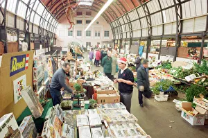 Newport market, a traditional Victorian indoor market, built in 1854 in Newport