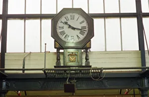 01045 Prints: Newport market, a traditional Victorian indoor market, built in 1854 in Newport