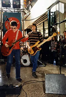 Newport s, 60ft Dolls, in concert at the Virgin Store in Queen Street, Cardiff, Wales