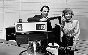 News Presenter Peter Sissons with Soviet newscaster Tatyana Vedeneeva
