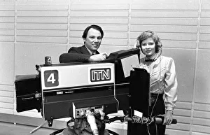 00106 Prints: News Presenter Peter Sissons with Soviet newscaster Tatyana Vedeneeva