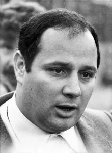 Publishing Prints: Newspaper boss Eddy Shah pictured outside Manchester High court during a dispute with