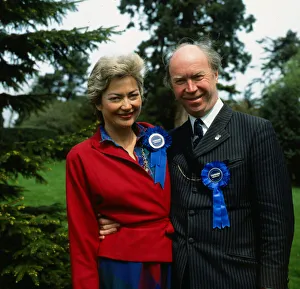 Nicholas Fairbairn & fiancee Samantha McInnes May 1983