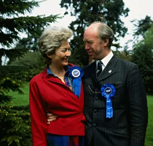 Nicholas Fairbairn & fiancee Samantha McInnes May 1983