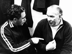 00244 Prints: Bill Nicholson (R) Tottenham manager chatting to Dynamo coach Alexi Kotrekadze