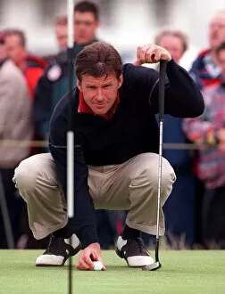 Images Dated 16th July 1997: Nick Faldo at Troon for the Open Championship July 1997 During his last practice round