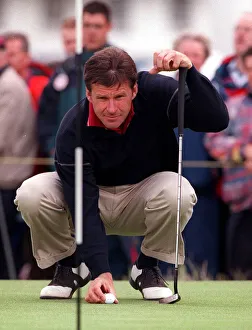 Nick Faldo at Troon for the Open Championship July 1997 During his last practice round