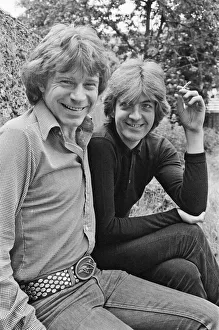 01238 Prints: Nick Lowe dark shirt) and Dave Edmunds (in lighter shirt) pictured together in 1979