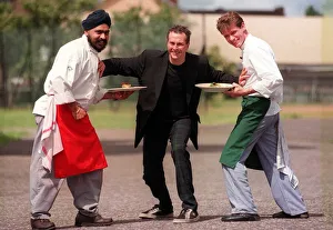 Amca Gash Prints: Nick Nairn at the Glasgow versus Edinburgh Cook Off competition June 1999 Tony Singh