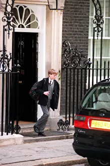 Nicky Blair son of Tony Blair PM leaves 10 Downing Street for school