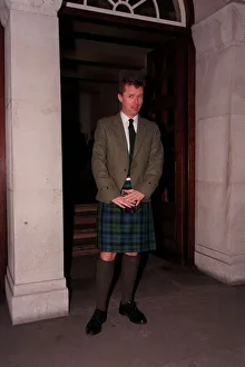 Nicky Campbell TV Presenter December 1997 On his wedding day to Tina Ritchie waiting