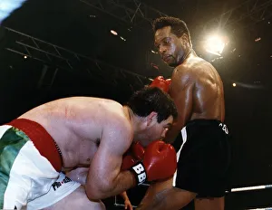 Nigel Benn Boxer Knocks Out Hector Lescano At The G Mex Centre Manchester