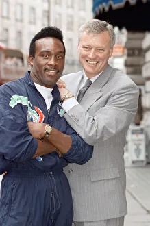 Nigel Benn with manager Barry Hearn ahead of his upcoming fight with Kid Milo