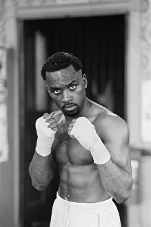 Nigel Benn on a photo shoot ahead of his next fight against American Tim Williams
