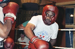 Nigel Benn training in the gym ahead of his next fight with American Greg Taylor
