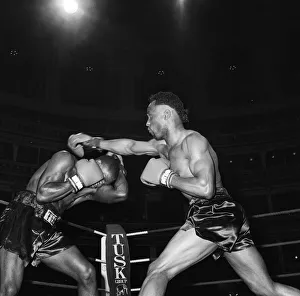 Nigel Benn vs Tim Williams at Royal Albert Hall London. Benn stopped his opponent