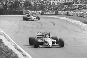 01428 Prints: NIGEL MANSELL DURING THE BRITISH GRAND PRIX AT BRANDS HATCH - 13 / 07 / 1986