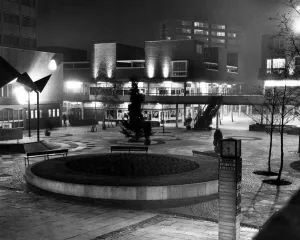 Night time at one of Teessides early major shopping developments, Thornaby