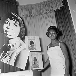 Nina Simone, pictured at a press reception for her Philips Record Company