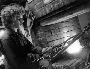 00022 Prints: Nineteen year old Stephen Lunn is one of Britains top three apprentice blacksmiths